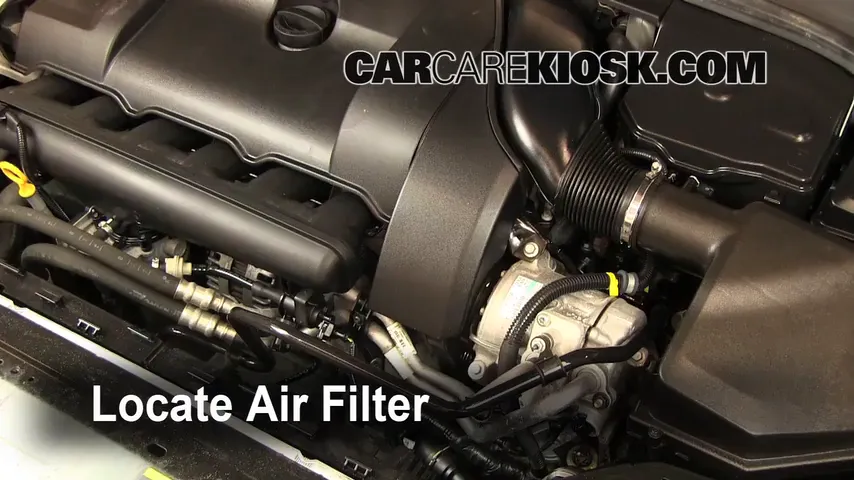 2010 Volvo S80 T6 3.0L 6 Cyl. Turbo Air Filter (Engine) Replace